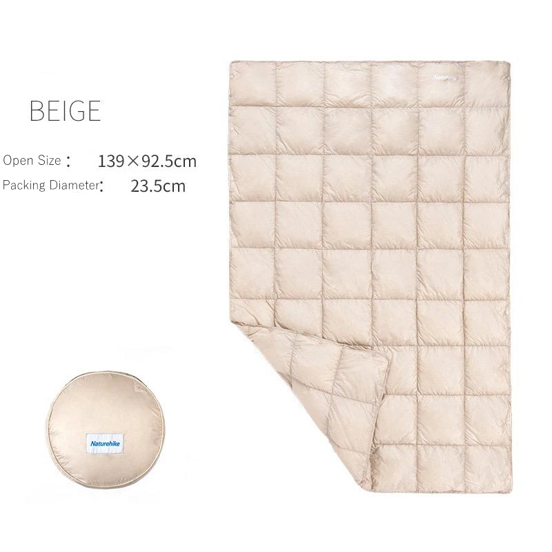 Beige Naturehike открытый гусиный пух одеяло Сращивание многофункциональный одеяло легкий вес портативный Туризм Кемпинг зима NH19LY010 - Цвет: Beige