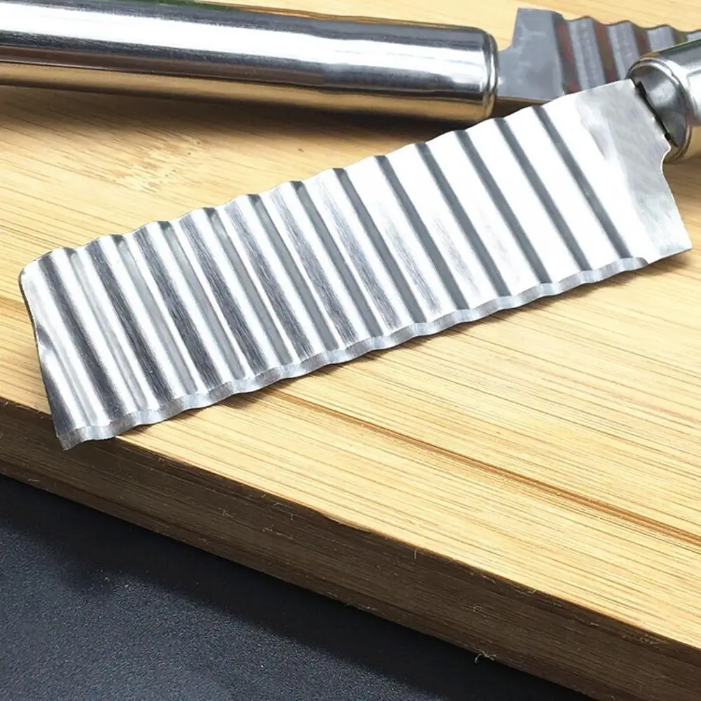 

1pc Stainless Steel Wave Knife Potato Cutting Corrugated Cooking Slicer Fries Tools Cutter Knife Chips C0J3
