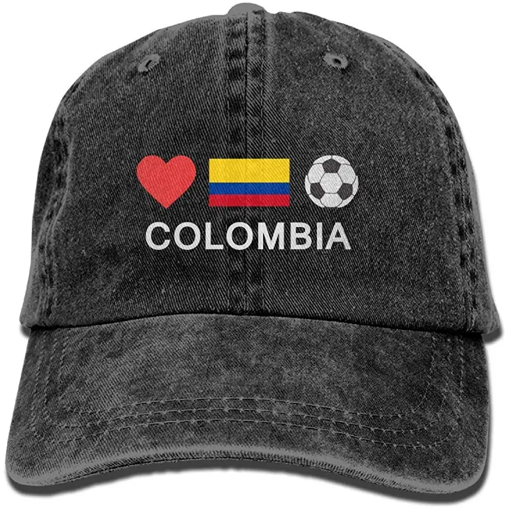 Колумбия Футбол Для Мужчин's Для женщин мыть джинсовая бейсболка Регулируемая Задняя застёжка Кепка-тракер в солнце Шапки