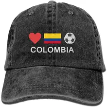 Колумбия Футбол Для Мужчин's Для женщин мыть джинсовая бейсболка Регулируемая Задняя застёжка Кепка-тракер в солнце Шапки