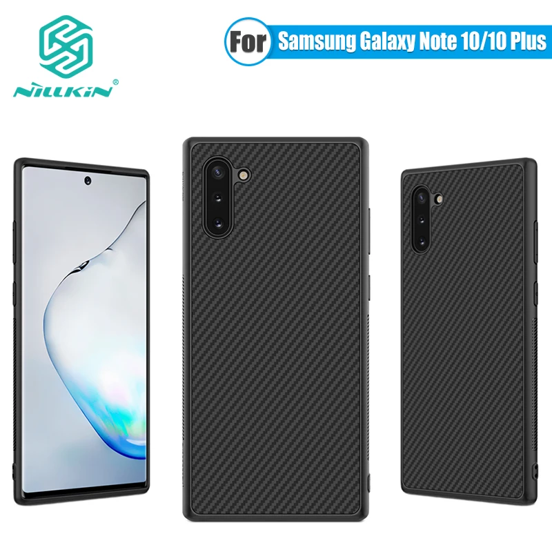 

Thin Slim for Samsung Galaxy Note 10 Plus Case Nillkin Synthetic Fiber Carbon Back Cover Nylon for Samsung Galaxy Note 10 Case