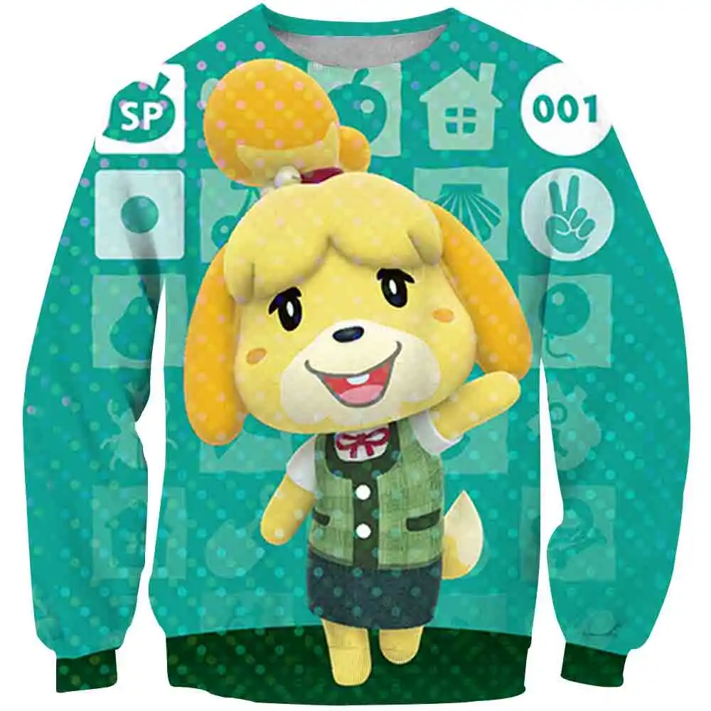 3D kids cartoon Animal Crossing cute bear boys girls sweatshirt loose O-neck pullover Costume long sleeve Tops customizable 2-14 3D kids cartoon Animal Crossing cute bear boys girls sweatshirt loose O-neck pullover Costume long sleeve Tops customizable 2-14