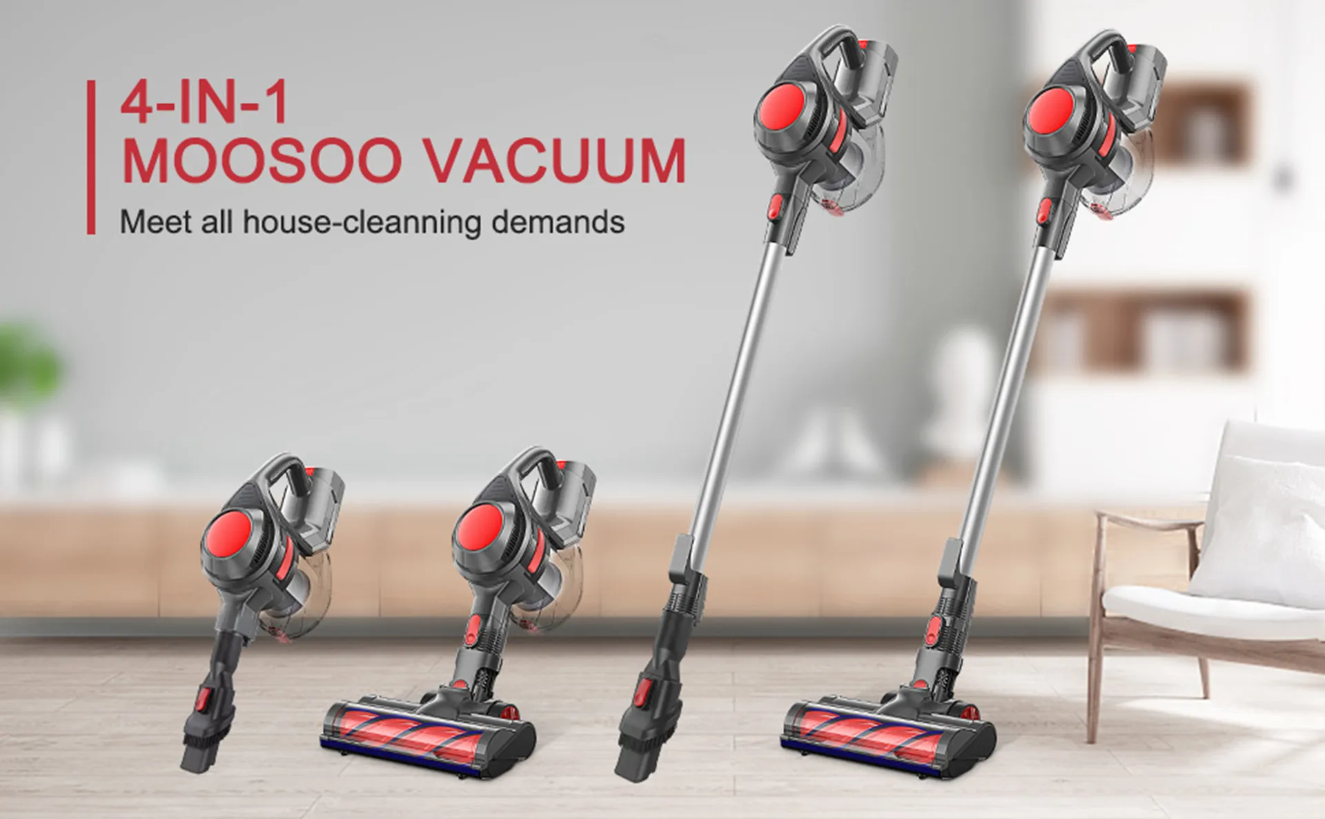 MOOSOO X6 Stick Stick Stick Aspirapolvere 12KPA Aspirazione 100W 2200mAh  1.3L 4 in 1 Pulitore portatile per capelli hard pavimento tappeto pet  capelli | Gearbest Italia