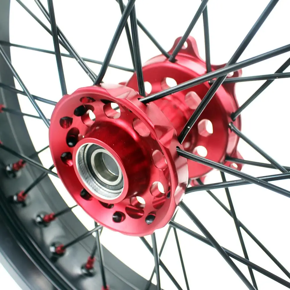 KKE 3 5/5 0*17 &quotсупер мото мотард колеса диски Набор для HONDA CRF250R 2014 2021 CRF450R 2013 2020 черные
