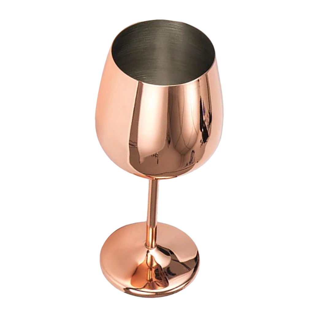 Stainless Steel Wine Glasses/Goblets Keeps Wine Cool Red White Silver, Rose Gold, 500ml