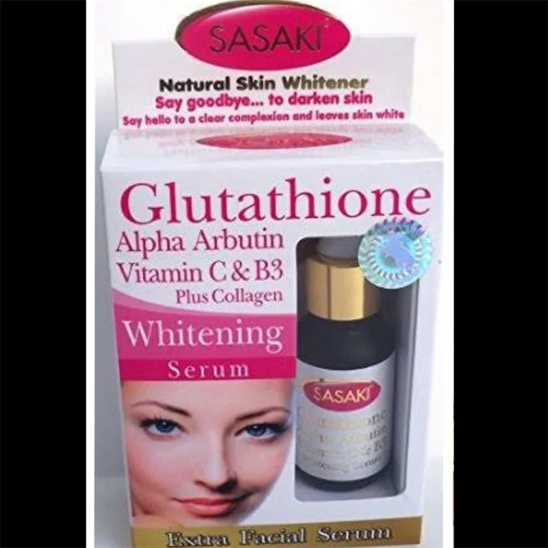 

SASAKI SKIN WHITENING FACIAL s erum GLUTATHIONE, ALPHA ARBUTIN,COLLAGEN,VITAMIN C, MELASMA