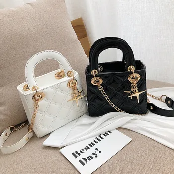 

Handbag Female 2020 New Chain Messenger Bag Women Vintage Flap Solid Bags Fashion Metal Cross Body Shoulder Bag for Lady JC12101