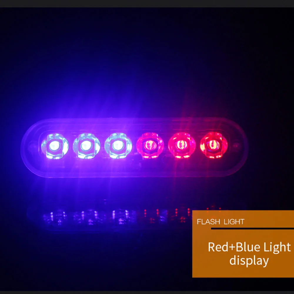 10 шт. автомобиль грузовик красный/синий 6LED срочная опасности предостережение вспышки стробоскопы прочный и практичный в использовании