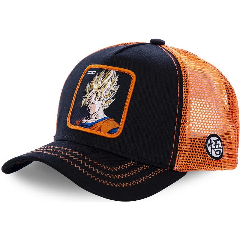 Бренд VEGETA Dragon Ball Snapback Кепка хлопковая бейсбольная кепка для мужчин и женщин хип-хоп папа сетчатая шапка Дальнобойщик сетчатая шапка дропшиппинг - Цвет: GOKU ORANGE