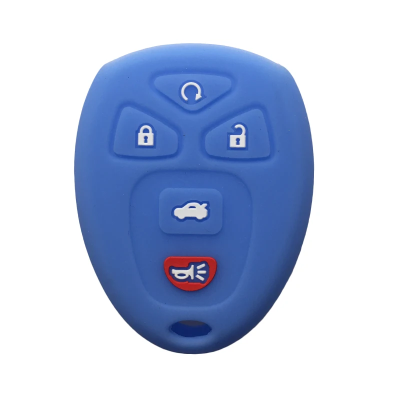 Силикагель ключ крышка для Chevrolet Cobalt 2005-2010 Malibu 2004-2012 Impala Suburban 1500 для GMC для Buick Enclave LaCrosse Fob - Название цвета: light blue