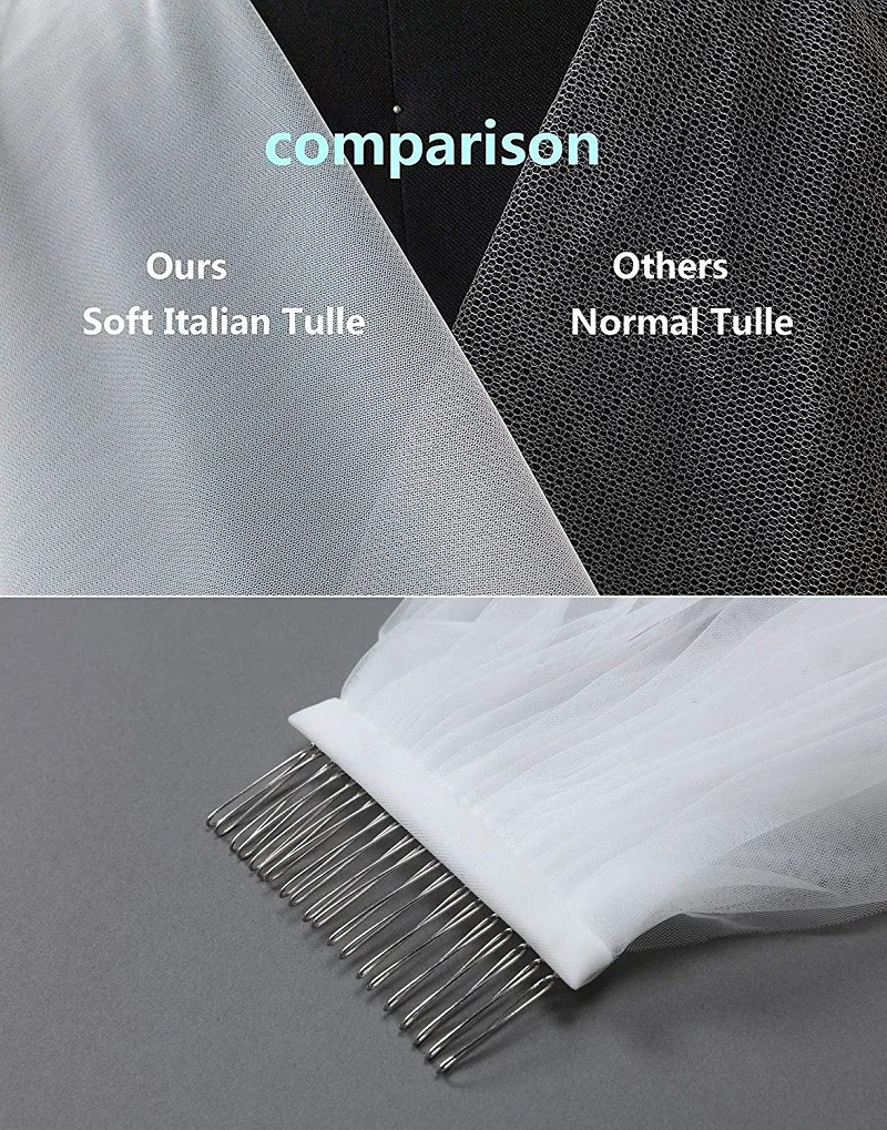 tulle and metal comb