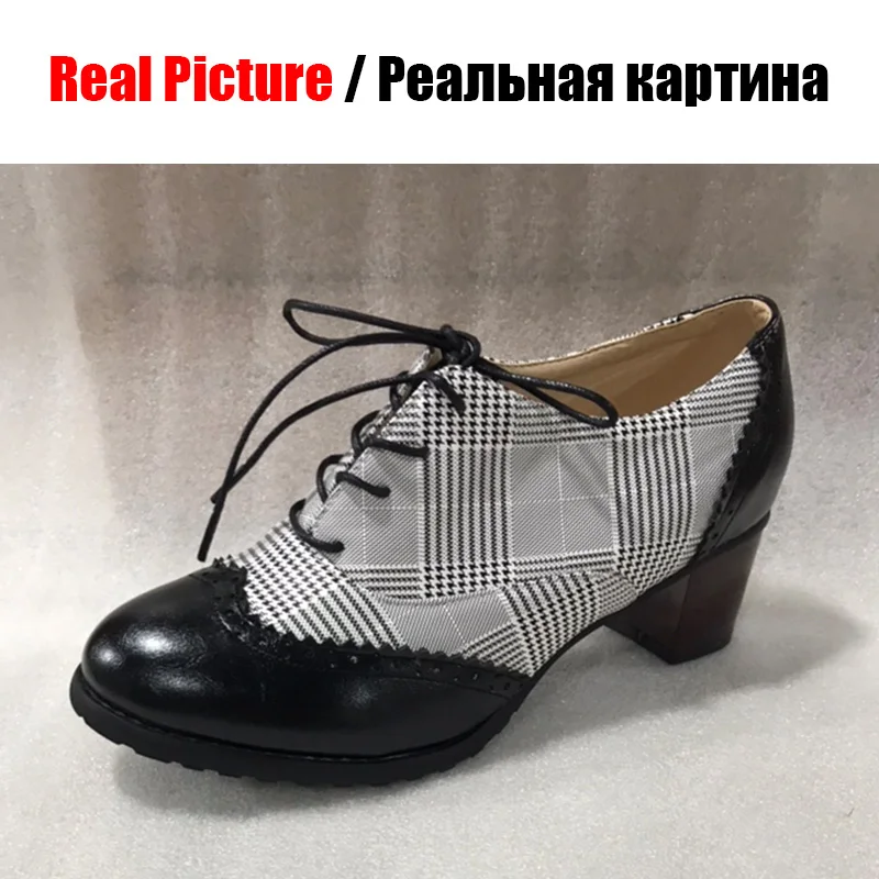 BONJOMARISA/Женская обувь в британском ретро-стиле размера плюс 34-48 по индивидуальному заказу женские туфли-лодочки модная женская обувь с перфорацией типа «броги» на шнуровке