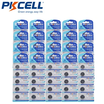 

100Pcs PKCELL Lithium CR1616 3V Coin Cell batteries DL1616 BR1616 KRC ERC