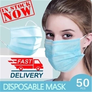 

100PCS 3 Layer Disposable Mask Anti Dust Mouth-muffle Masks Men Women Anti Fog Face Mouth Masks Breathable Mouth Cover