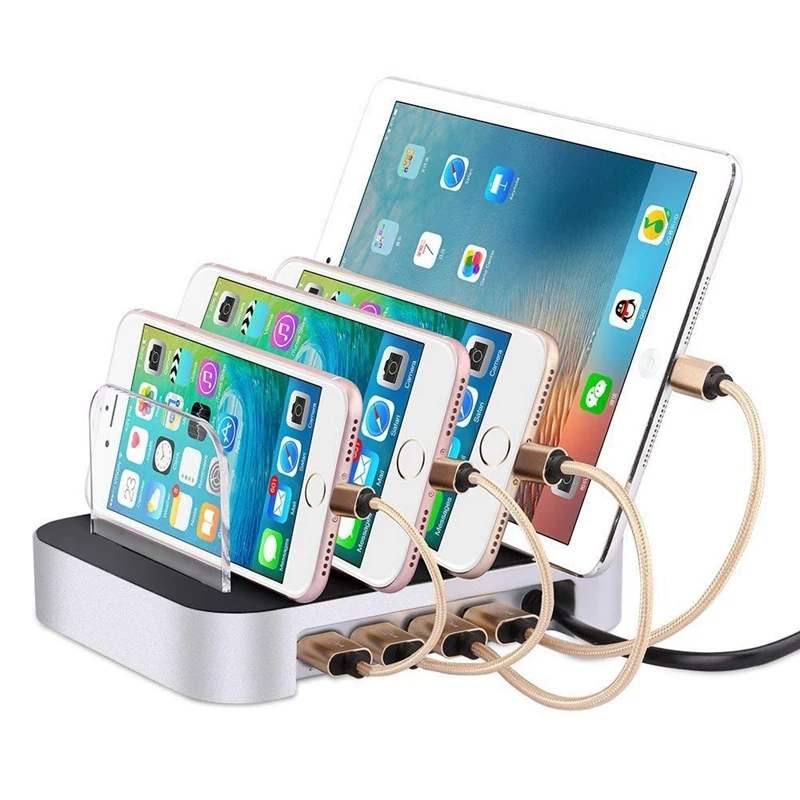 Полный съемный Универсальный Мульти-Порты и разъёмы Usb зарядная станция, 24 Вт 4-Порты и разъёмы Usb Зарядная база настольная зарядная подставка для зарядки Органайзер Для Ipho
