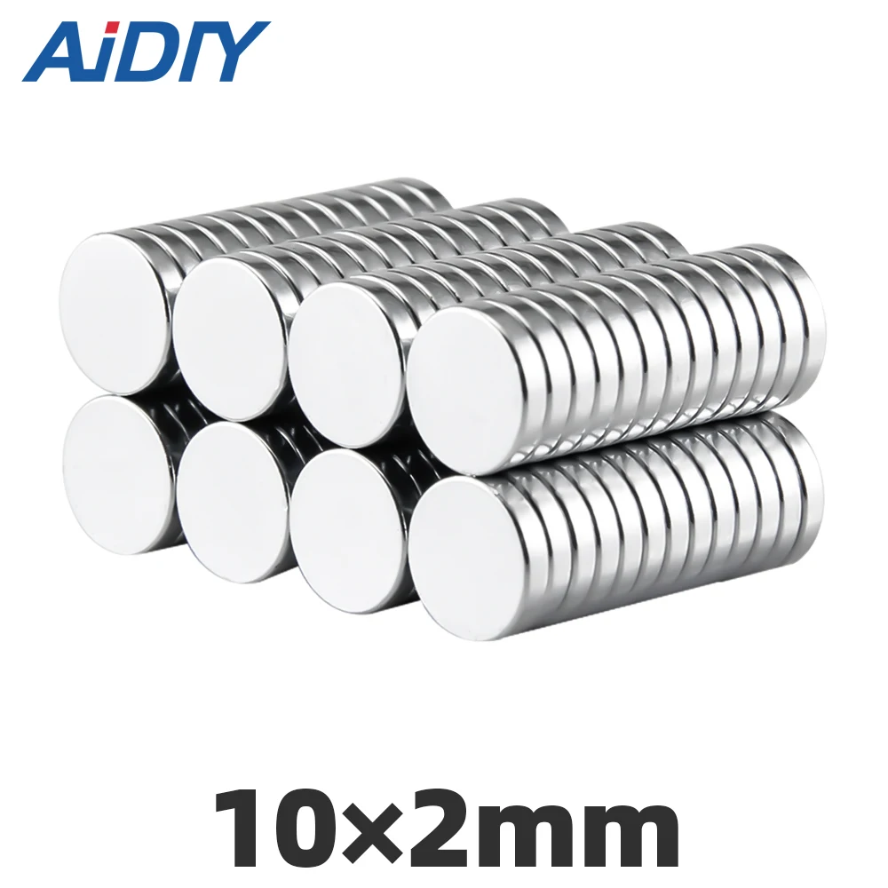 AIDIY 50 шт. 10x2 постоянный магнит маленький круглый супер сильный Мощный