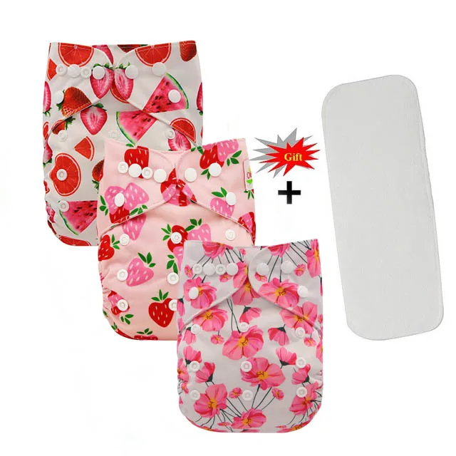 Ohbabyka многоразовые подгузники детские пеленки крышка Couche Lavable ткань пеленки характер моющиеся детские подгузники с карманами+ вставка из микрофибры - Цвет: 112