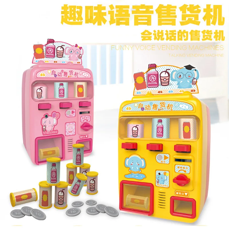 

Fun Voice Model Automat Beverage Vending Machines Toy Slot Machine Boys And Girls Play House