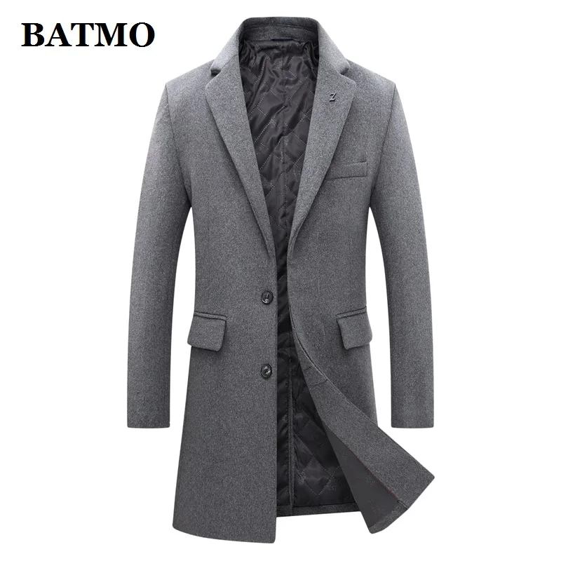 BATMO/Новое поступление, зимний высококачественный шерстяной Тренч для мужчин, мужские шерстяные повседневные куртки, большие размеры 1721