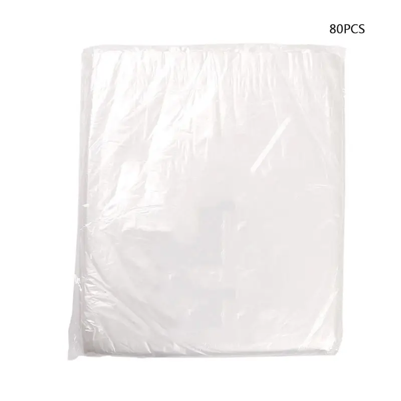 80 шт., прозрачный одноразовый пластиковый пакет для ванной, для бассейна, для педикюра, инструмент