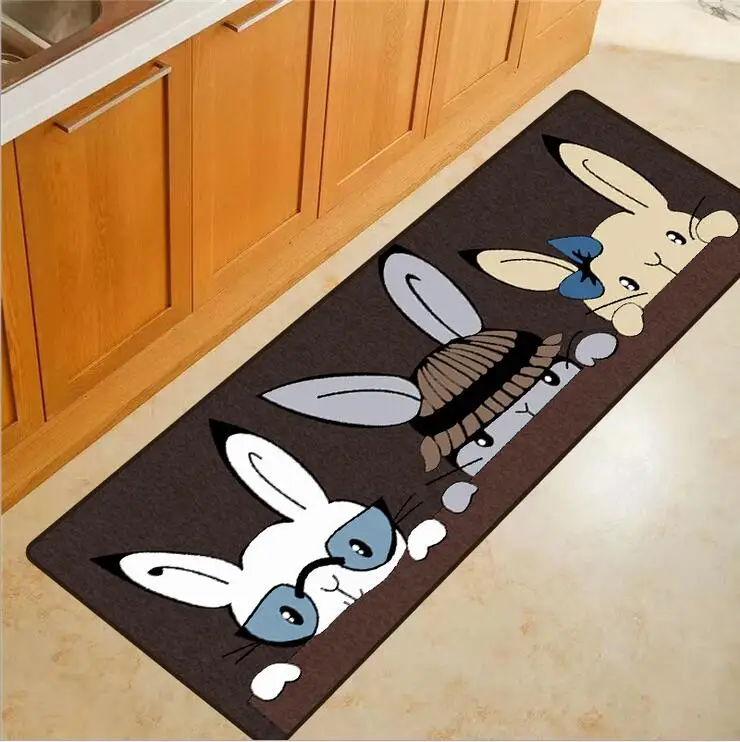 Кухонный коврик прямоугольной формы с геометрическим рисунком ананаса, кухонный напольный коврик, современный коврик для прихожей для ванной комнаты, гостиной, противоскользящий ковер