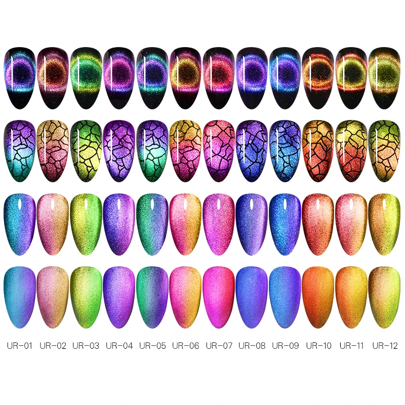 UR SUGAR 9D Chameleon Cat Eye Nail Gel Galaxy Magnetic Soak Off UV/LED Nail Varnish Semi Permanent Manicure Gel Lacquer 7.5ml