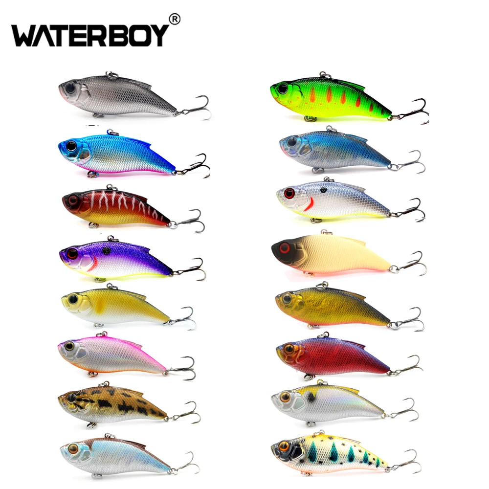

WATERBOY 7.5cm16.5g VIB Artificial Baits Fishing Vibe Lipless New Plastic Vibration Noisy Rattle Sinking