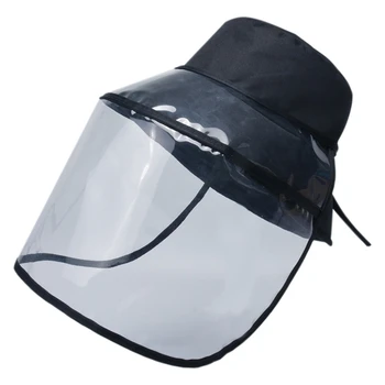 

Unisex Full Face Protective Cap Anti-Fog Saliva Anti-Fog Cap Windproof Dust-Proof Sun Visor Cap Removable Fisherman Hat
