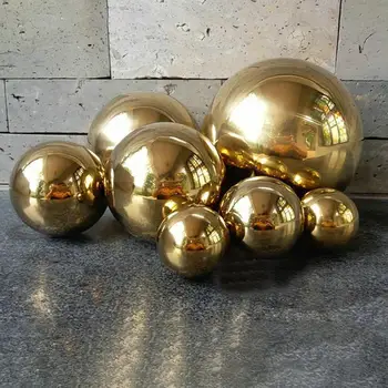 

25-120mm Stainless Steel Titanium Gold Sliver Hollow Ball Seamless Home&Garden Decoration Mirror Ball Sphere Party Decoration