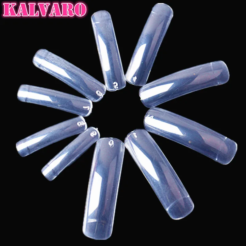 

Kalvaro 500 Pcs Natural/Clear/White Acrylic UV French Art DIY Design Extra Long Salon False Nail Tips Wholesale