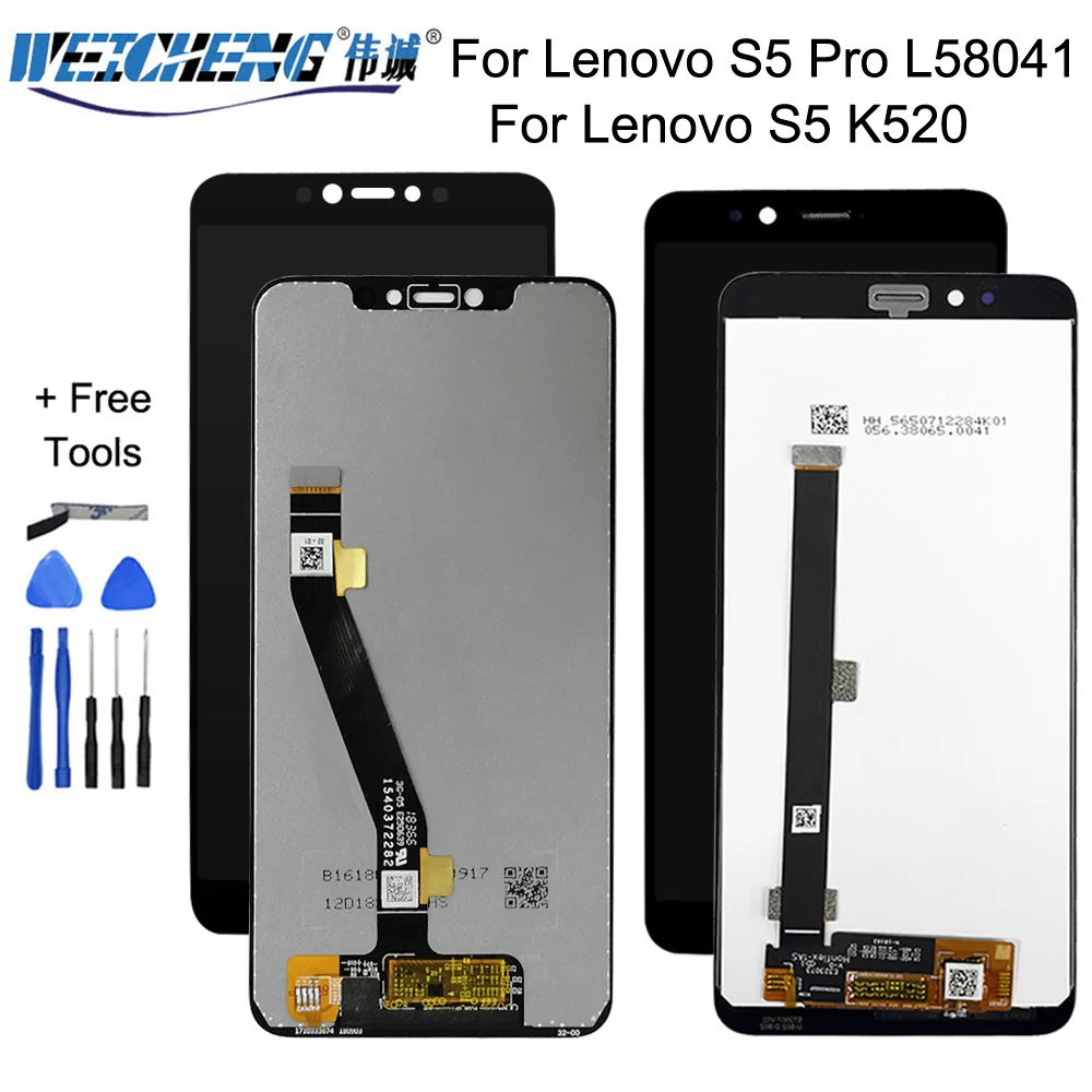 ЖК дисплей и дигитайзер сенсорного экрана в сборе для Lenovo S5 K520 /S5 Pro L58041 GT L58091