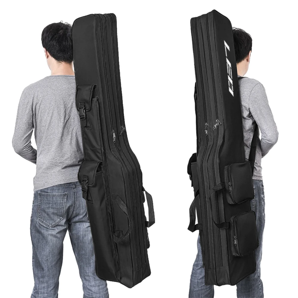 

Two Layer 130cm Fishing Rod Reel Bag Fishing Pole Gear Tackle Tool Bag Storage Bag Organizer Fishing Cover Bag