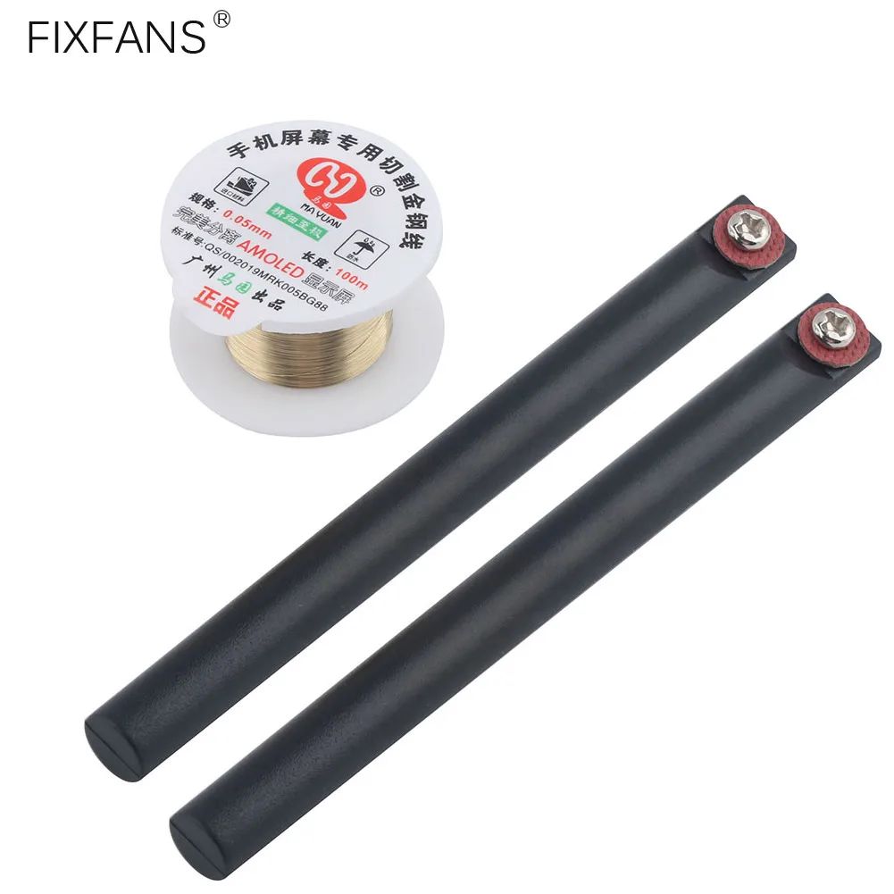 

0.05mm 100m Molybdenum Cutting Wire with Handle for iPhone Samsung Huawei LCD Touch Screen Remover Glass Separation Tool