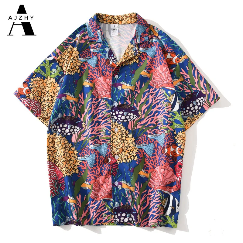 Men Beach Hawaiian Shirts Hip Hop Short Sleeve Shirts Women Summer Beach Ocean Full Print Streetwear Harajuku Fashion Clothes Men Beach Hawaiian Shirts Hip Hop Short Sleeve Shirts Women Summer Beach Ocean Full Print Streetwear Harajuku Fashion Clothes