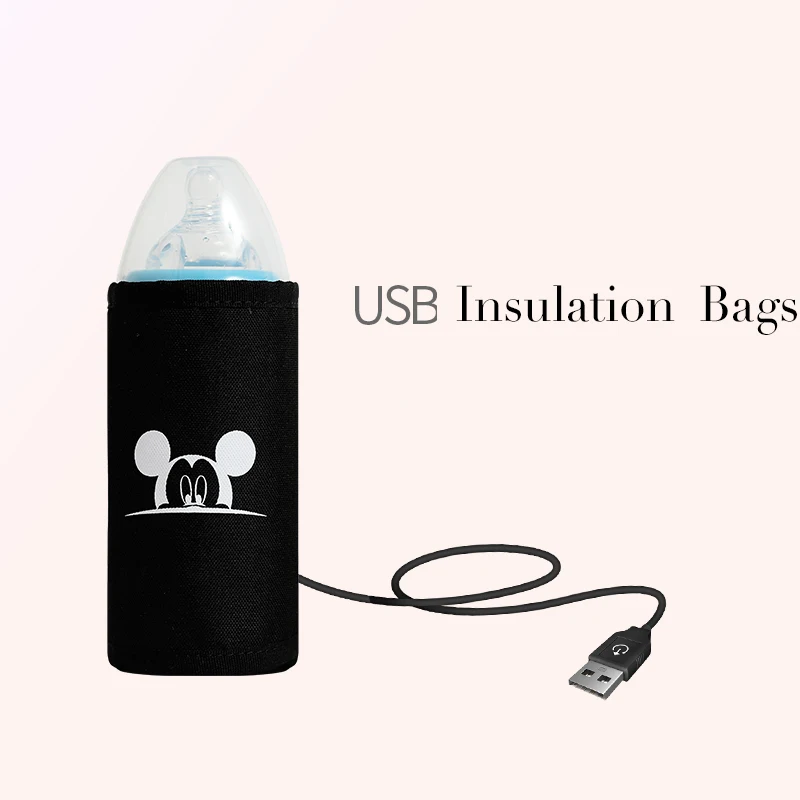 Изоляционные сумки для бутылочек Диснея USB сумка хранения подгузников из ткани