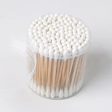 Средство для снятия макияжа с двойной головкой, ушной аппликатор, Q Tip Nose, одноразовая, для ресниц, хлопковая щеточка для чистки, деревянная ручка, стерильный косметический инструмент