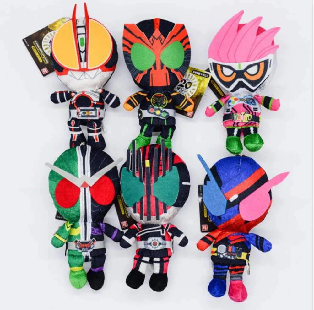 10/лот 6 стилей в масках Rider/Kamen Rider 15 см плюшевые куклы мягкие лучшие подарки для детские плюшевые игрушки - Цвет: Mix up