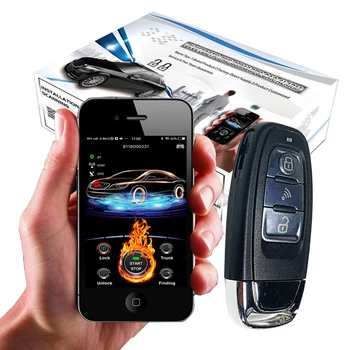 

Cardot NEW 2g App Gps PKE Car Alarm System Push Button Start Remote Engine Start Stop Auto Alarm