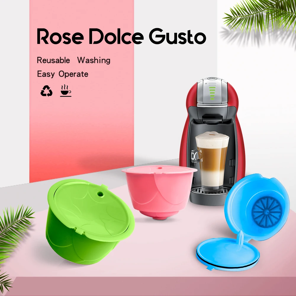 Big Deal ICafilas-cápsula de café reutilizable Dolci Gusto, máquina de café de tres colores, Dolce Gusto, rellenable, de plástico, para Nescafé 9jdrqEdj