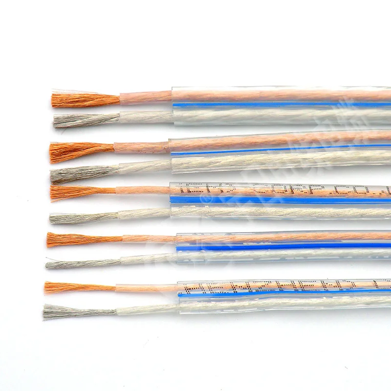 

Professional Speaker Cable 10 m 100 ,150,200 core Transparent Audio line with 99.99% High Purity Oxygen Free Copper