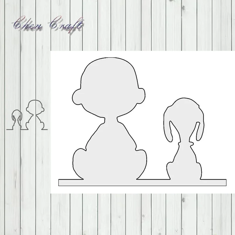 

Owner and dog Metal Cutting Dies Stencil for DIY Scrapbooking Paper Cards Making Decorative Crafts Supplies