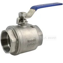 MEGAIRN NPT " Нержавеющая сталь DN50 женский 2 шт полный порт шаровой клапан с виниловой ручкой Резьбовые клапаны Макс 1000psi SS316