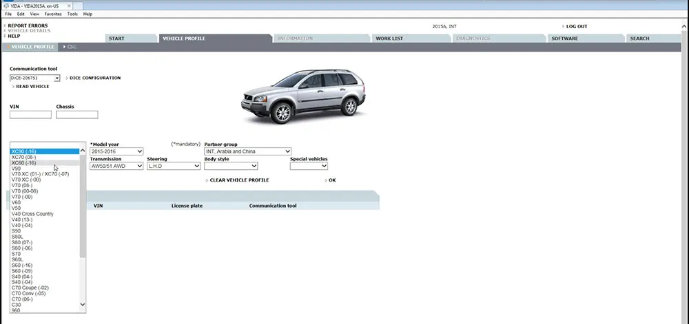 Vida Dice 2015A программное обеспечение с USB ключом для автомобилей Volvo от 1999- нет необходимости активации
