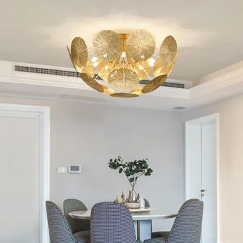 

Luxury Gold Round Ceilng Chandelier Lighting For Bedroom Living Room Suspension Lamp Nordic Creative LED Hanging Light Fixtures