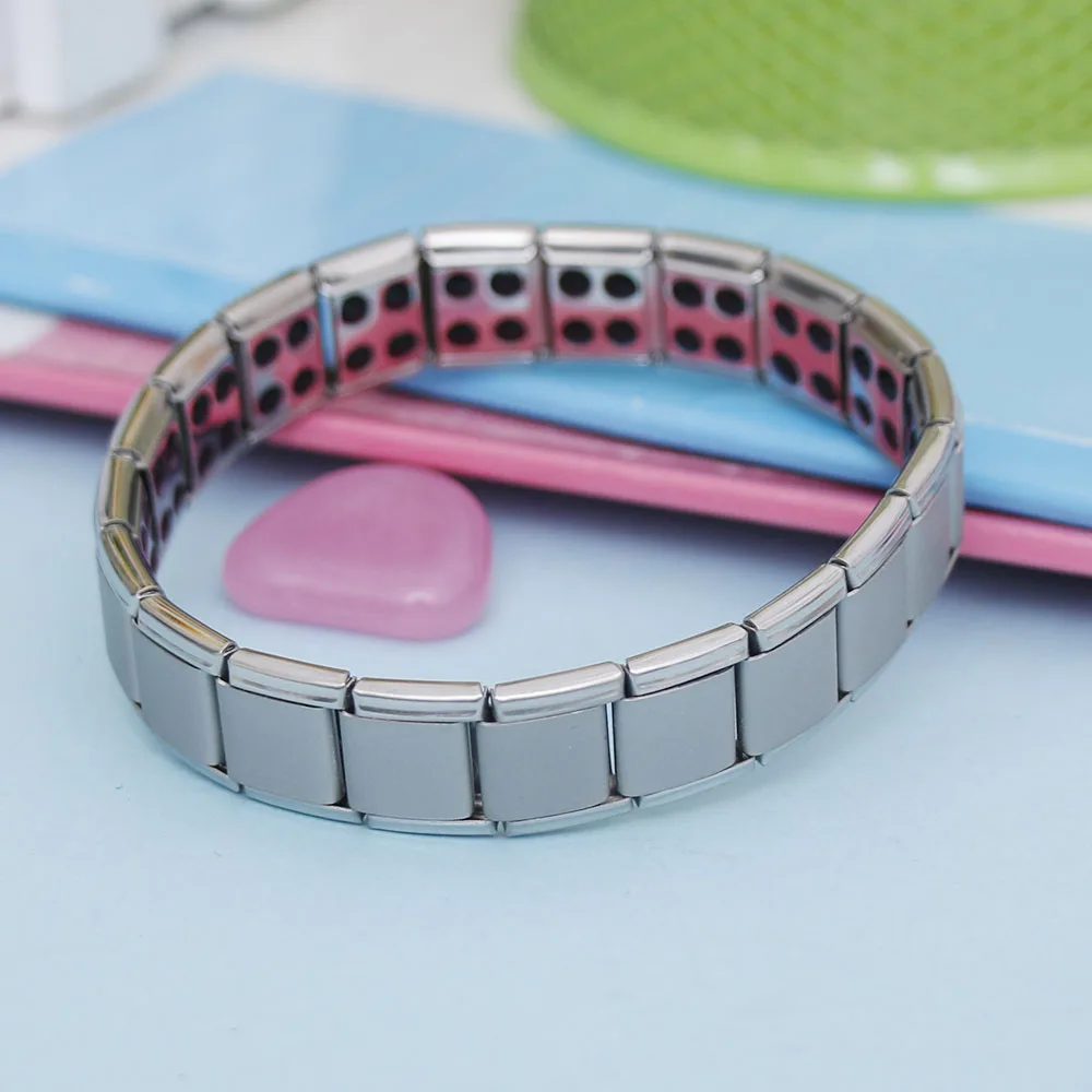 Magnetic Bracelet Men Germanium Stretch Stainless Steel