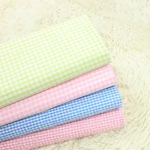 Однотонная клетчатая хлопковая однотонная ткань для пэтчворк, рукоделие, шитье, хлопок, однотонная ткань, ручная работа, платье, домашний текстиль, материал