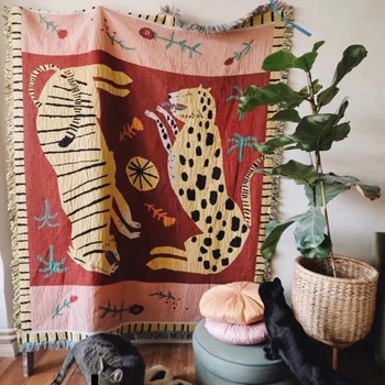 

Pink Panther Tapestry Nordic Casual Home Sofa Rug Blanket Mat Throw Hanging Decoration Wall Bed Sofa