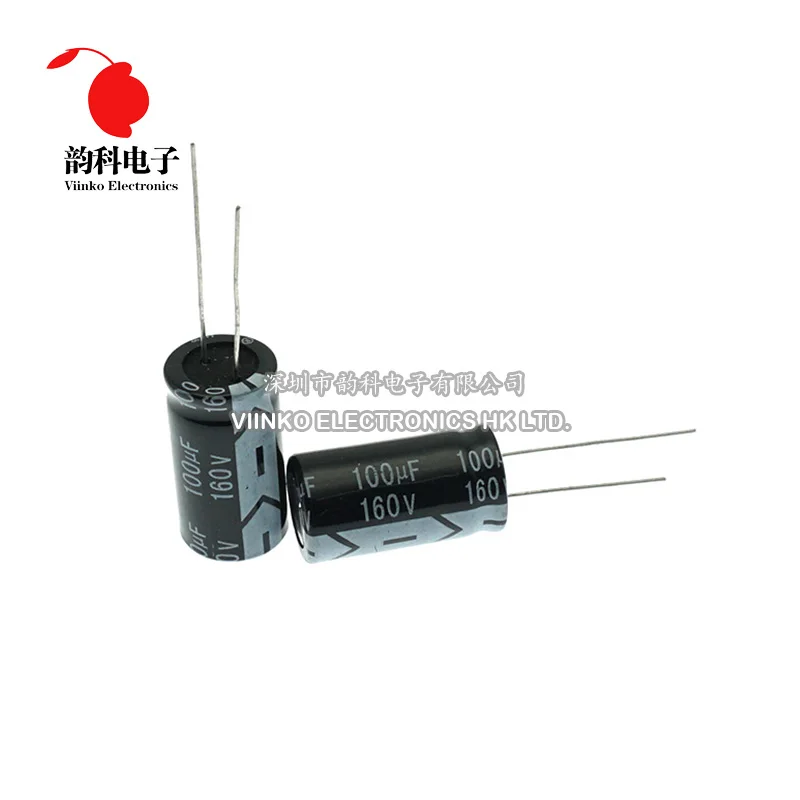 5pcs 160V 100 мкФ 13*25 мм Алюминий электролитический конденсатор с алюминиевой крышкой, 13X25 мм