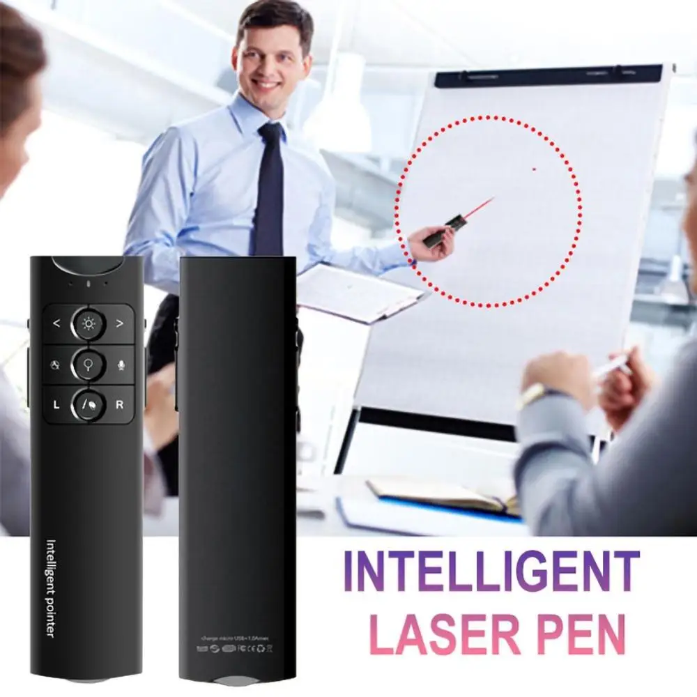 

Portable T15 Smart Wireless Presenter/ Page-Turner For PPT Multimedia USB Remote Control Laser Pointer Pen