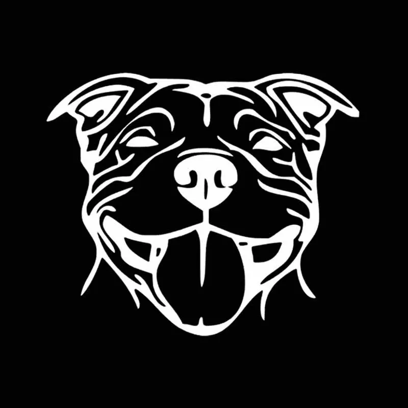 YJZT 16X13,5 см стаффи стаффордширский бультерьер стаффи виниловая наклейка с принтом собаки автомобильный стикер для окна автомобиля декор черный/серебристый C24-1132 - Название цвета: Серебристый
